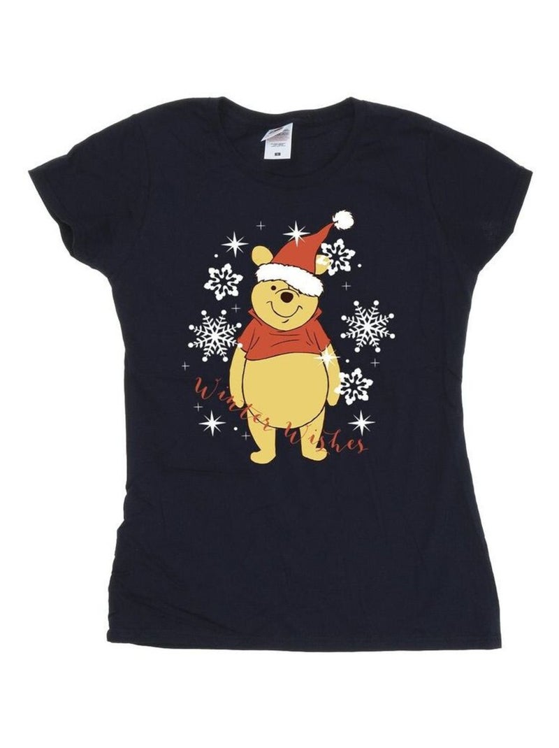 Disney - T-shirt WINTER WISHES Bleu marine - Kiabi