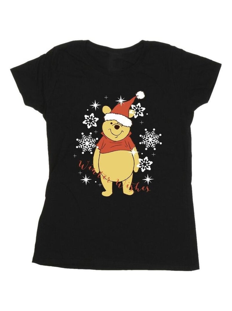 Disney - T-shirt WINTER WISHES Noir - Kiabi