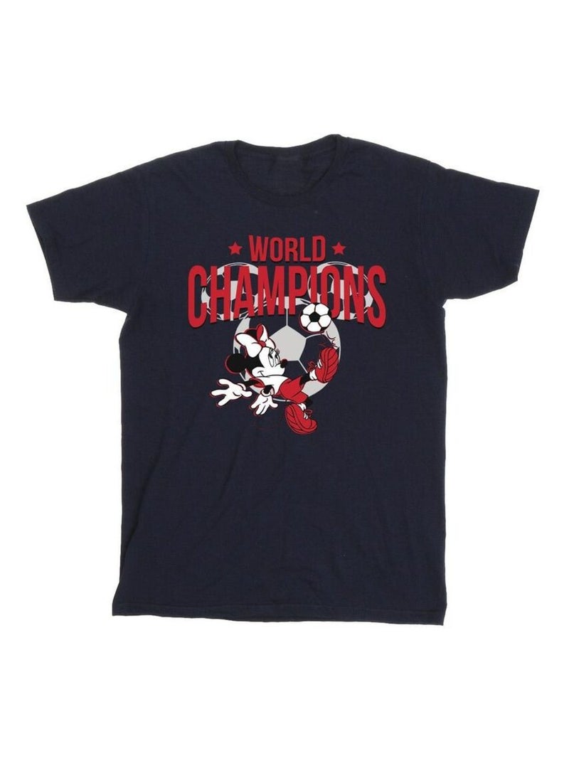 Disney - T-shirt WORLD CHAMPIONS Bleu marine - Kiabi