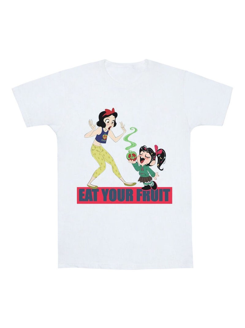 Disney - T-shirt WRECK IT RALPH EAT YOUR FRUIT Blanc - Kiabi