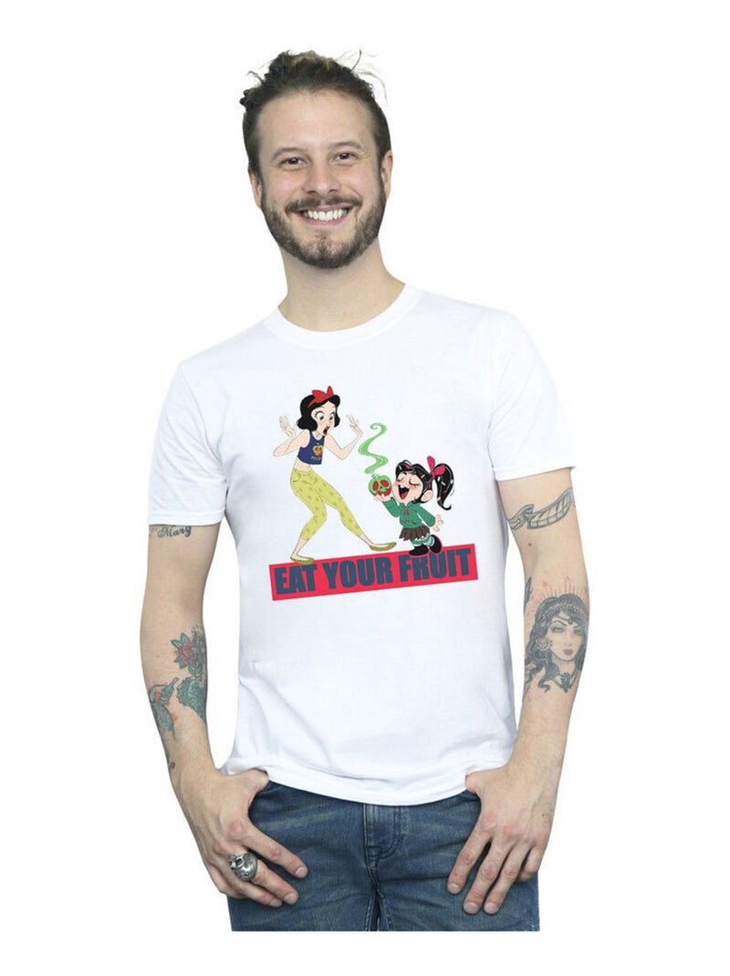 Disney - T-shirt WRECK IT RALPH EAT YOUR FRUIT Blanc - Kiabi