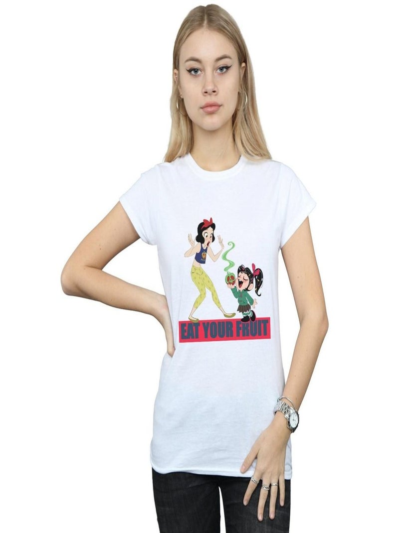 Disney - T-shirt WRECK IT RALPH EAT YOUR FRUIT Blanc - Kiabi