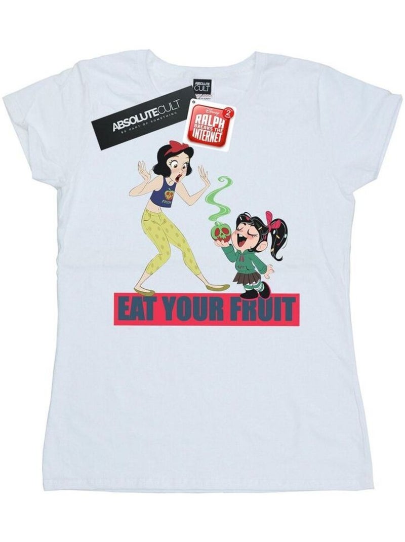 Disney - T-shirt WRECK IT RALPH EAT YOUR FRUIT Blanc - Kiabi