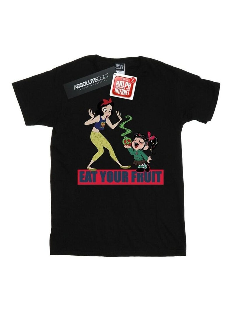 Disney - T-shirt WRECK IT RALPH EAT YOUR FRUIT Noir - Kiabi
