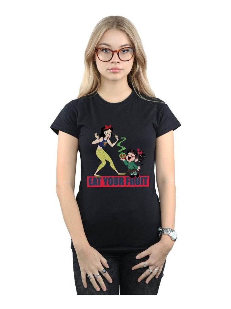 Disney - T-shirt WRECK IT RALPH EAT YOUR FRUIT Noir - Kiabi