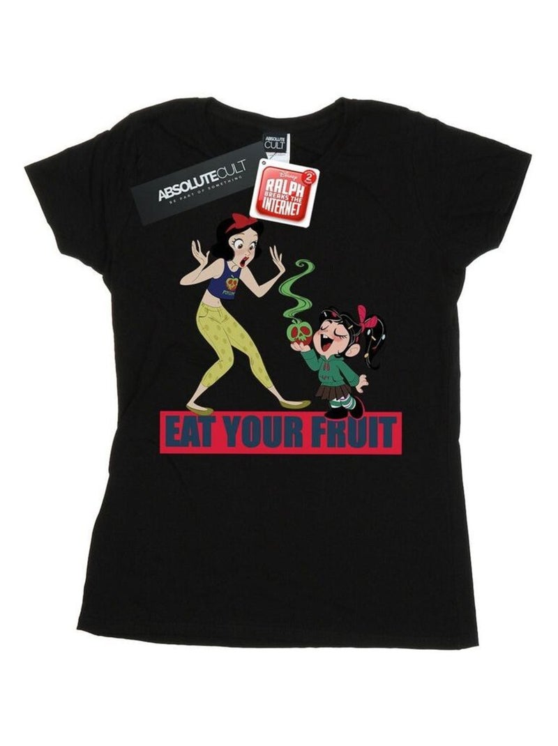 Disney - T-shirt WRECK IT RALPH EAT YOUR FRUIT Noir - Kiabi