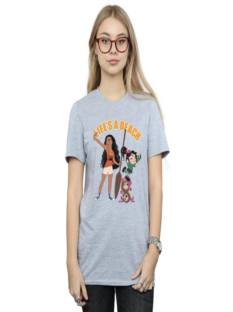 Disney - T-shirt WRECK IT RALPH Gris chiné - Kiabi