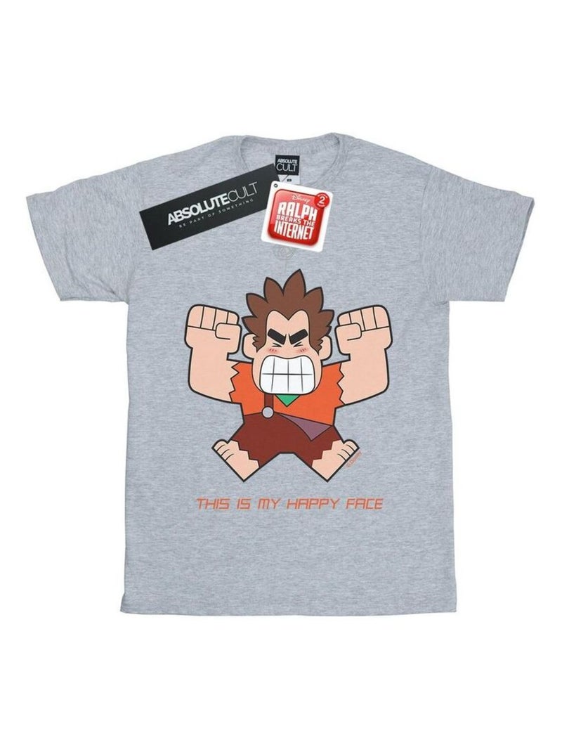 Disney - T-shirt WRECK IT RALPH Gris chiné - Kiabi