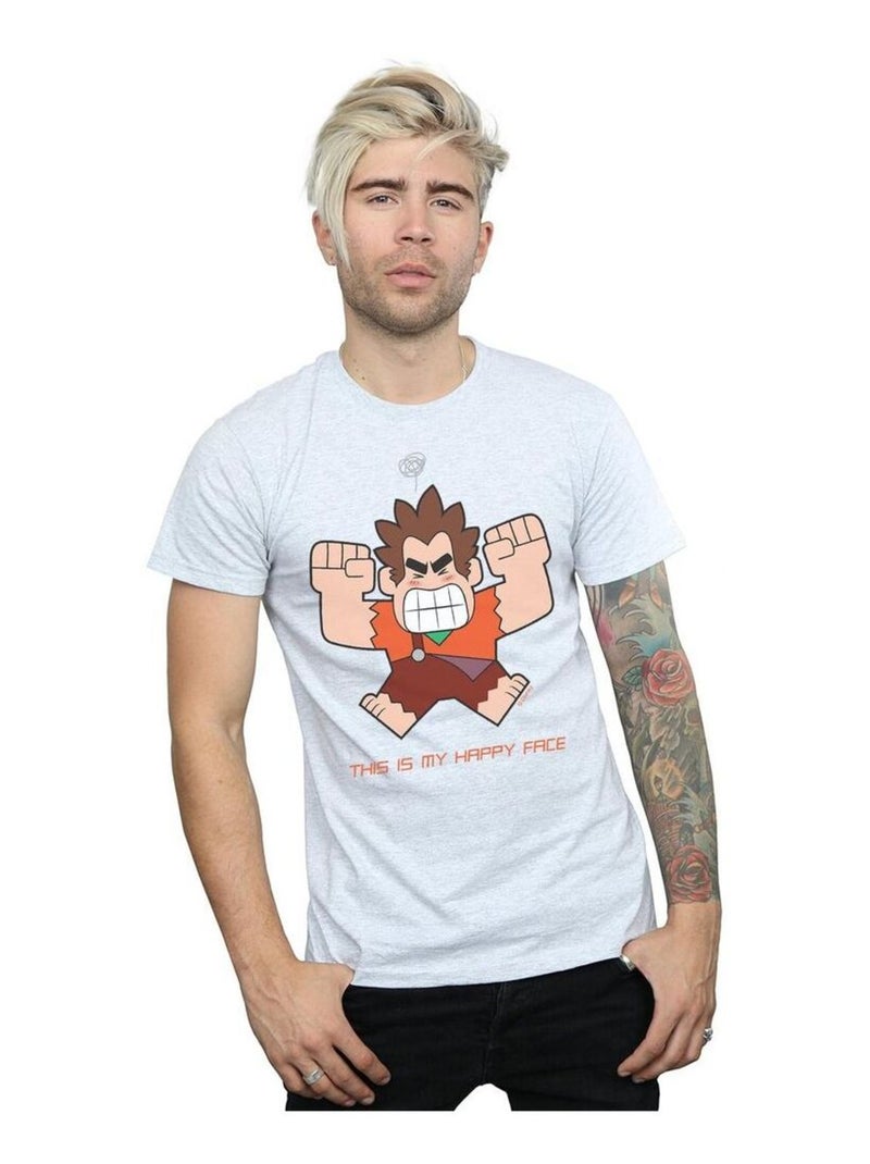 Disney - T-shirt WRECK IT RALPH Gris chiné - Kiabi