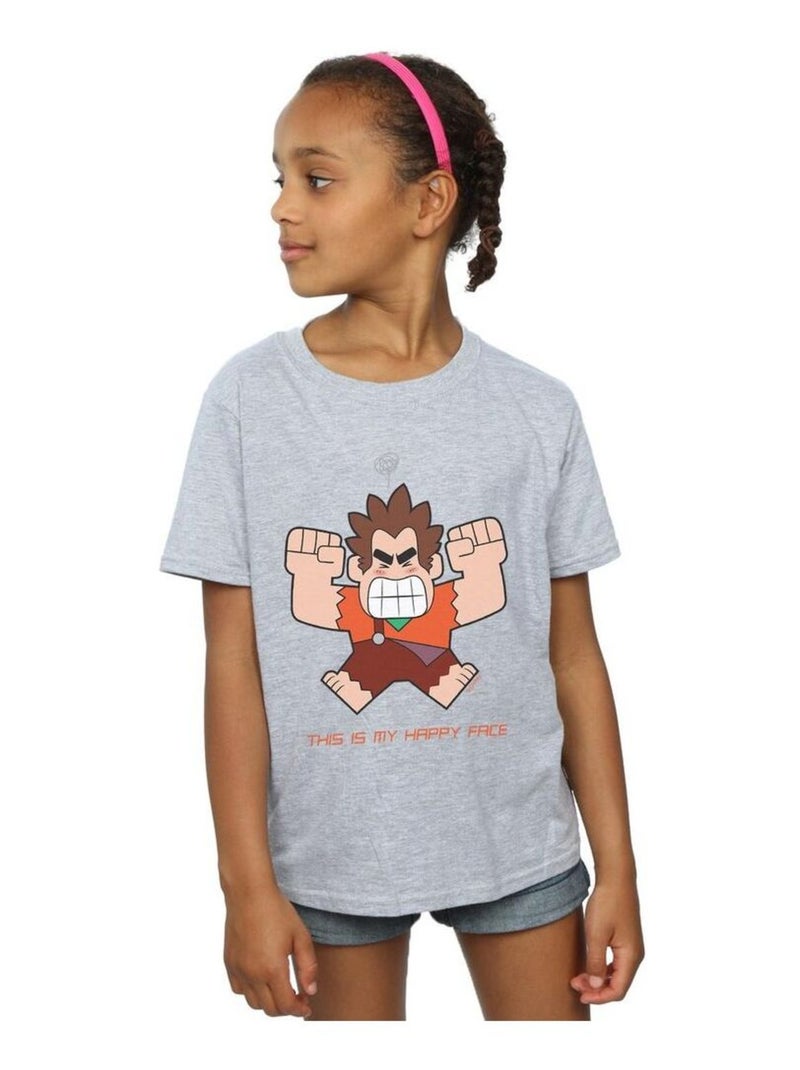 Disney - T-shirt WRECK IT RALPH Gris chiné - Kiabi