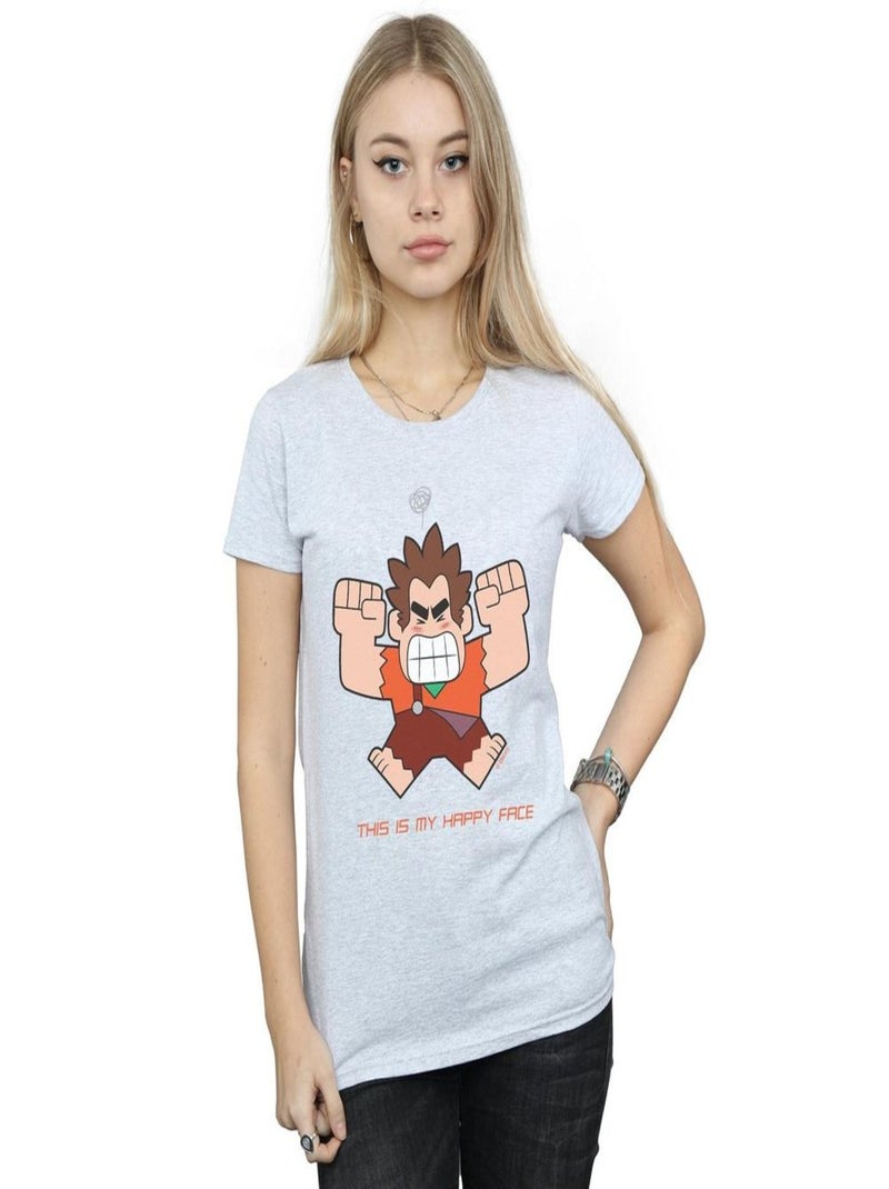 Disney - T-shirt WRECK IT RALPH Gris chiné - Kiabi