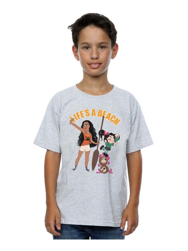 Disney - T-shirt WRECK IT RALPH Gris chiné - Kiabi