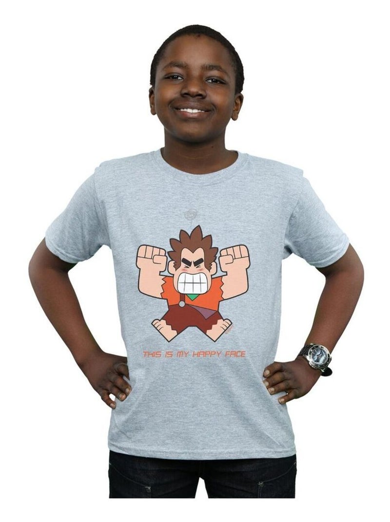 Disney - T-shirt WRECK IT RALPH Gris chiné - Kiabi