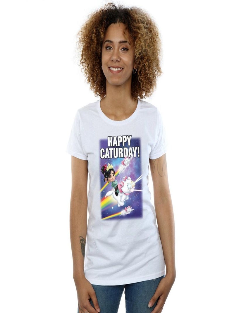 Disney - T-shirt WRECK IT RALPH HAPPY CATURDAY Blanc - Kiabi