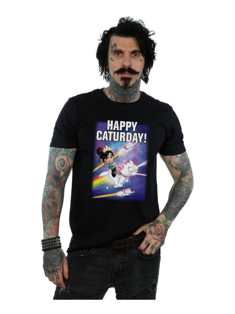 Disney - T-shirt WRECK IT RALPH HAPPY CATURDAY Noir - Kiabi