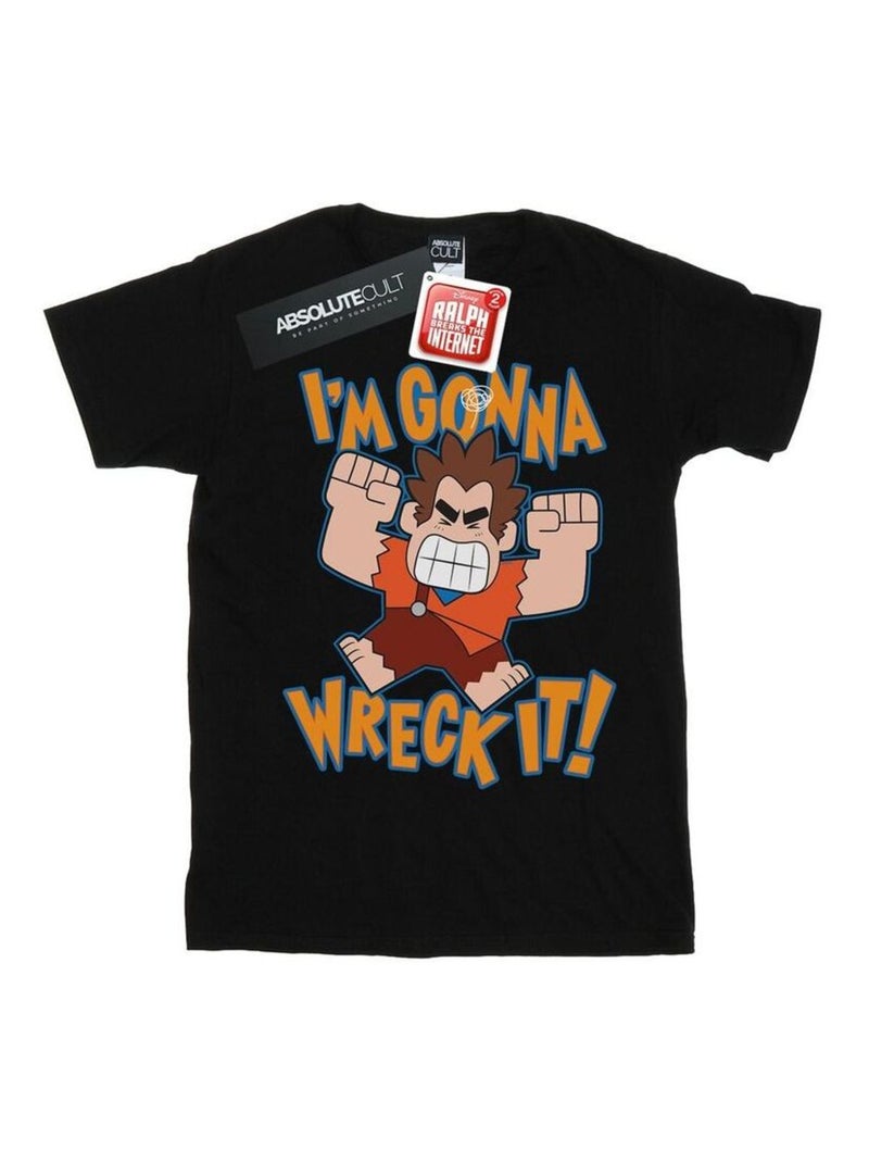 Disney - T-shirt WRECK IT RALPH I'M GONNA WRECK IT Noir - Kiabi