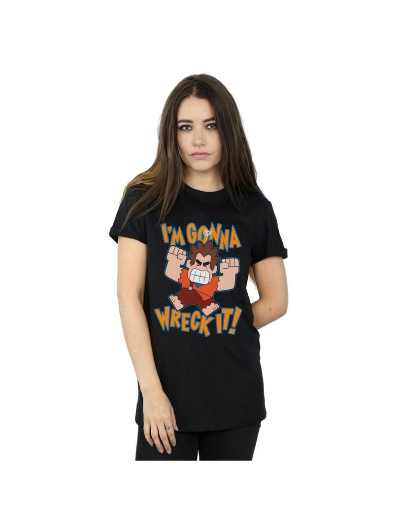 Disney - T-shirt WRECK IT RALPH I'M GONNA WRECK IT Noir - Kiabi