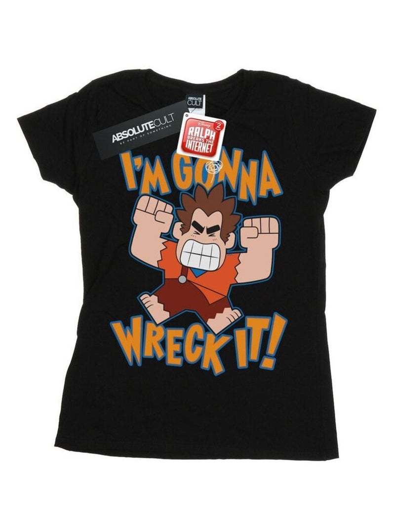 Disney - T-shirt WRECK IT RALPH I'M GONNA WRECK IT Noir - Kiabi