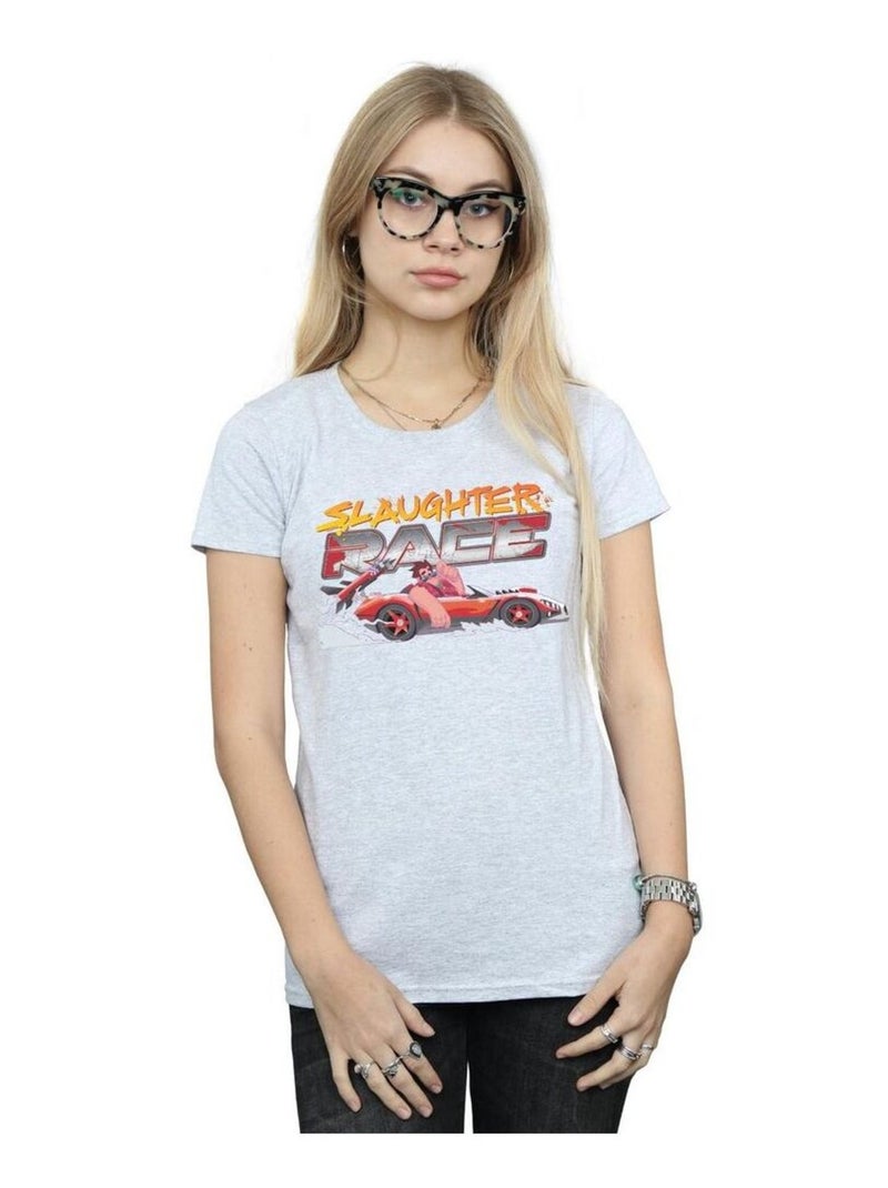 Disney - T-shirt WRECK IT RALPH SLAUGHTER Gris chiné - Kiabi
