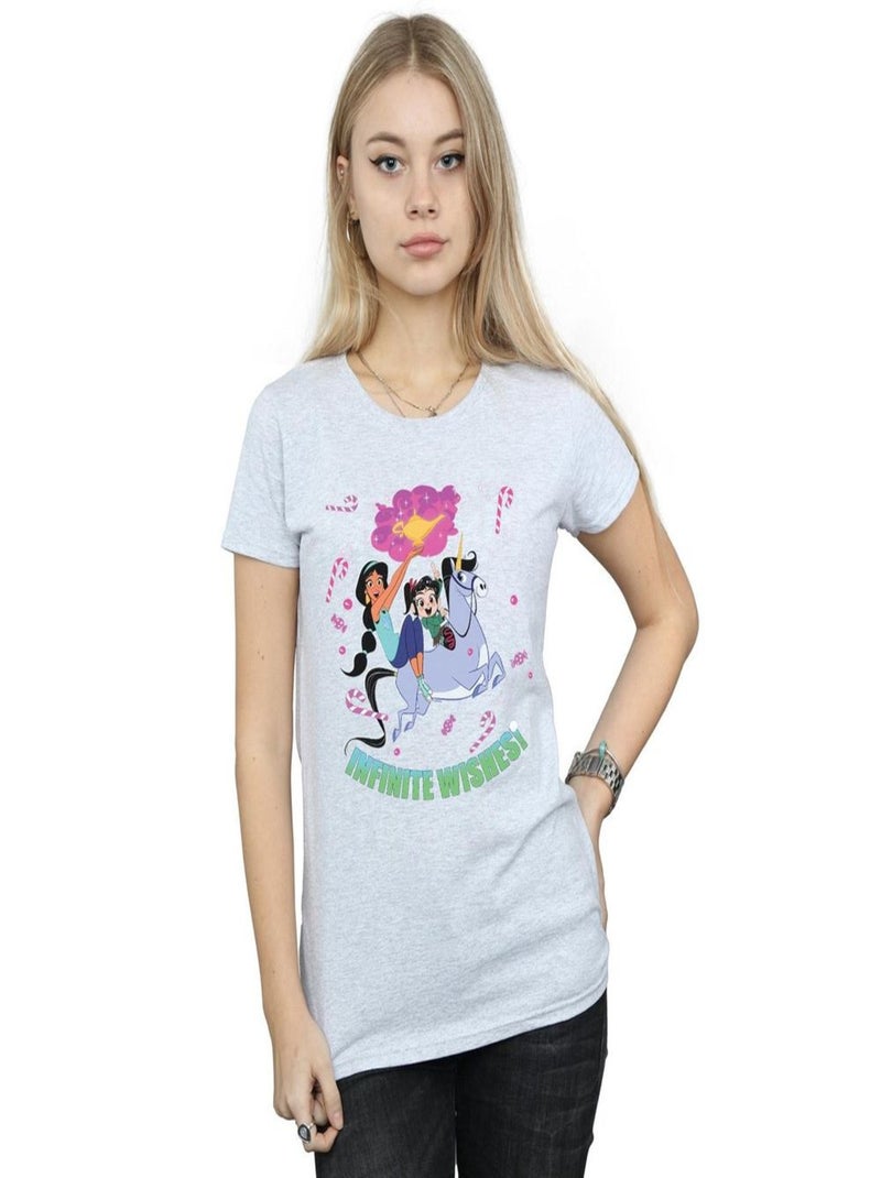 Disney - T-shirt WRECK IT RALPHAND VANELLOPE Gris chiné - Kiabi