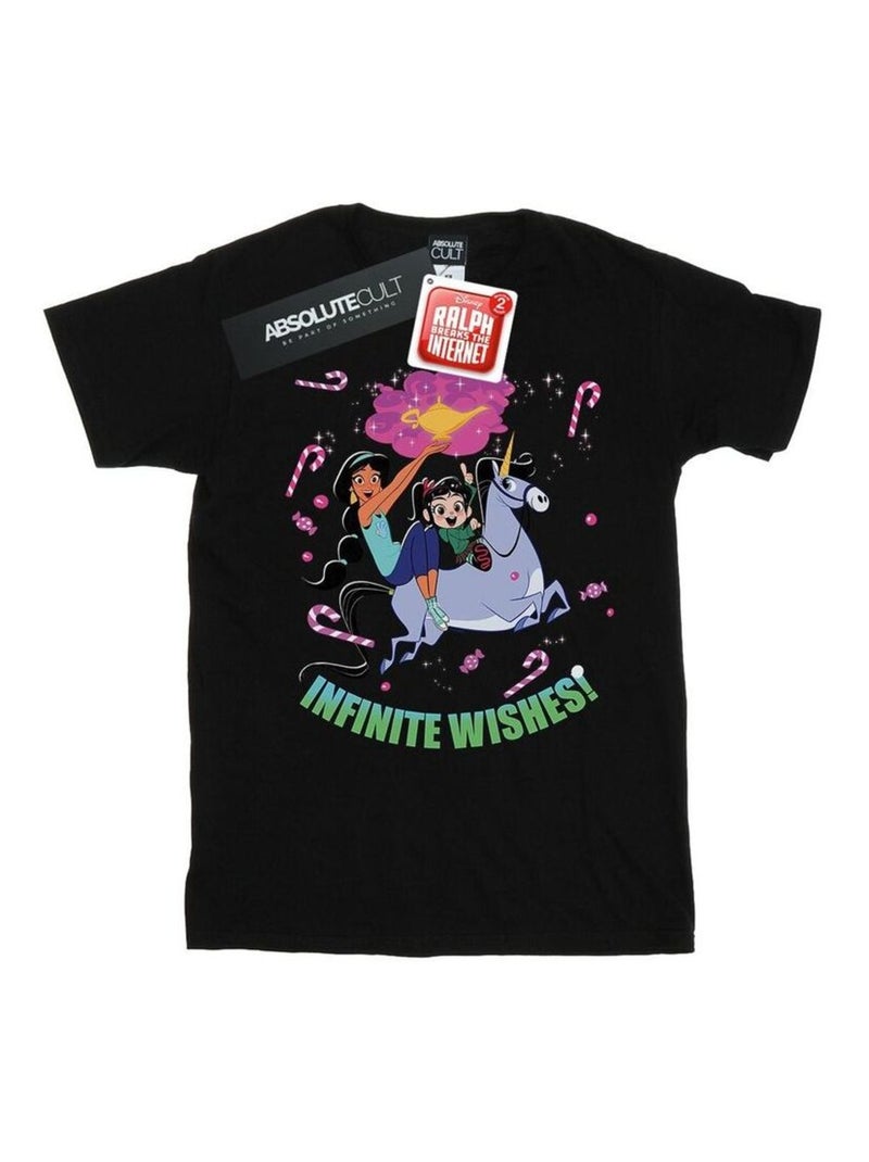 Disney - T-shirt WRECK IT RALPHAND VANELLOPE Noir - Kiabi