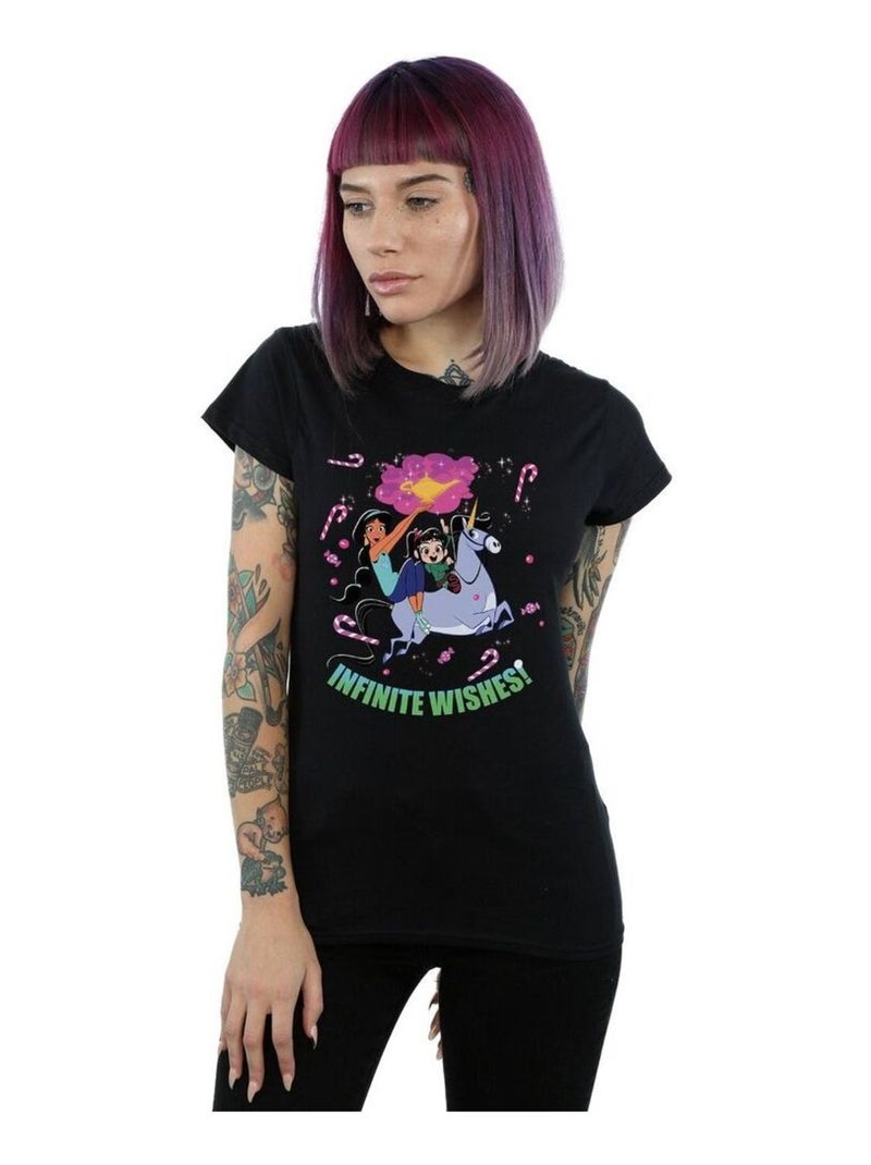 Disney - T-shirt WRECK IT RALPHAND VANELLOPE Noir - Kiabi