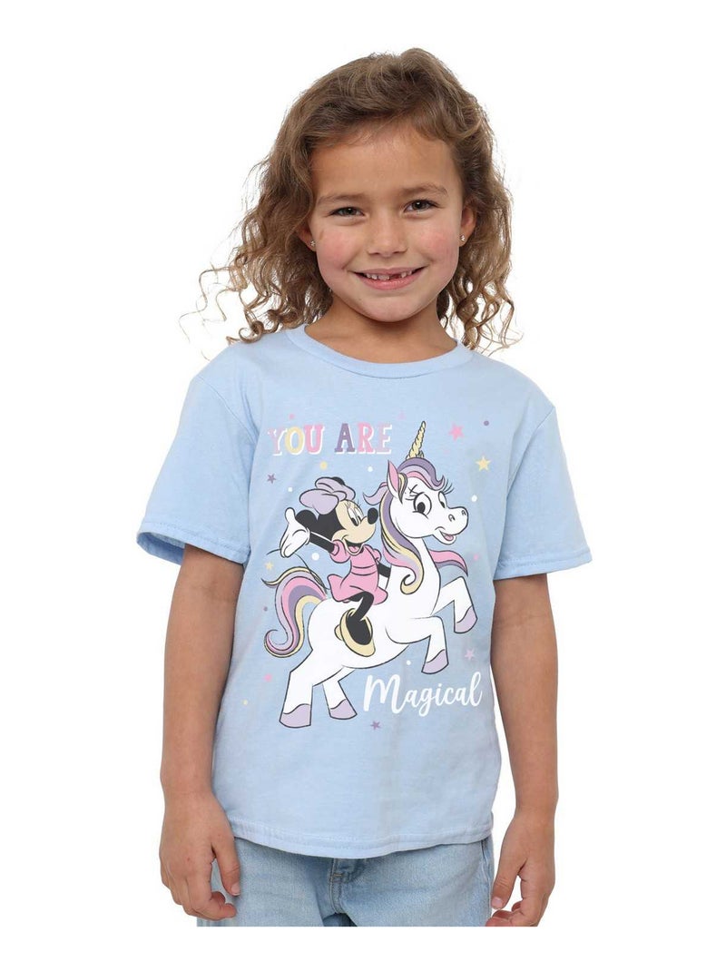 Disney - T-shirt YOU ARE MAGICAL (Minnie Mouse) Bleu clair - Kiabi