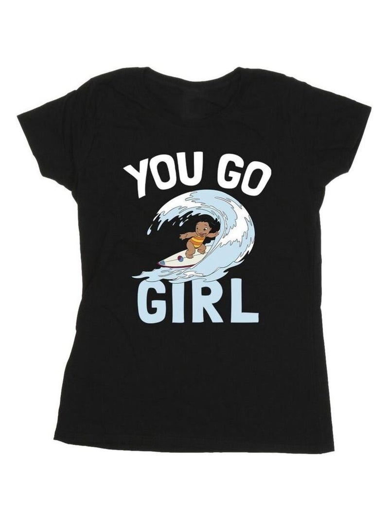 Disney - T-shirt YOU GO GIRL Noir - Kiabi