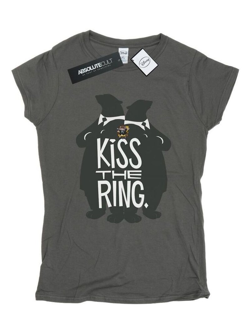 Disney - T-shirt ZOOTROPOLIS KISS THE RING Gris Noir - Kiabi