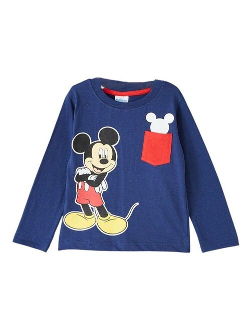 Disney - T-shrt garçon imprimé Mickey en coton - Kiabi