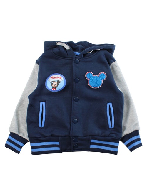Disney - veste teddy à capuche boutonnée imprimée, manches longues - Kiabi