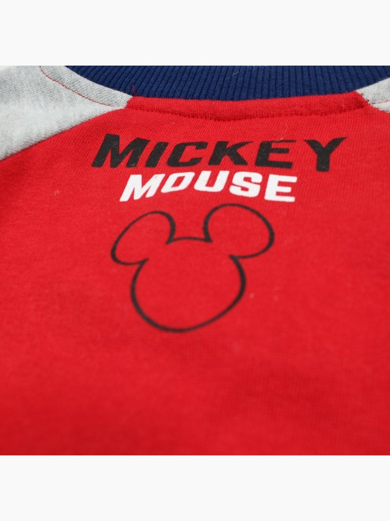 Disney - veste teddy boutonnée manches longues, col montant Rouge - Kiabi