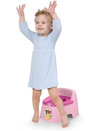 DISNEY BABY- PRINCESSES- Pot d'apprentissage ergonomique, protection éclaboussures, cuvette amovible