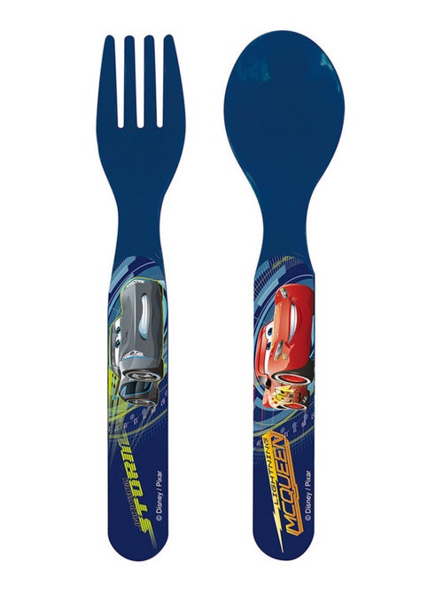 Disney Cars-3 Ensemble Couverts (Fourchette, Cuillere) - Kiabi