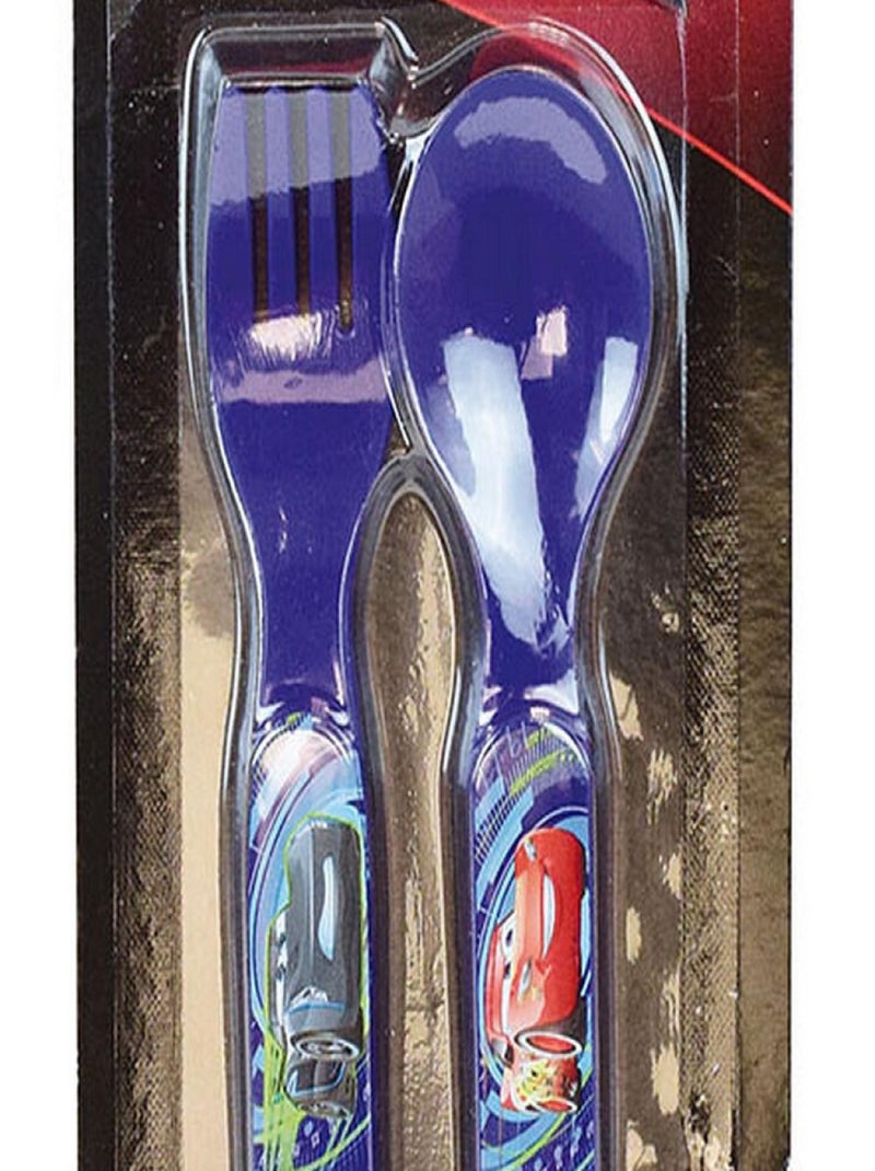 Disney Cars-3 Ensemble Couverts (Fourchette, Cuillere) Bleu - Kiabi