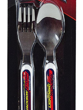 Disney Cars-3 Ensemble Couverts Inox (Fourchette, Cuillere)