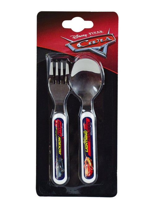 Disney Cars-3 Ensemble Couverts Inox (Fourchette, Cuillere) - Kiabi