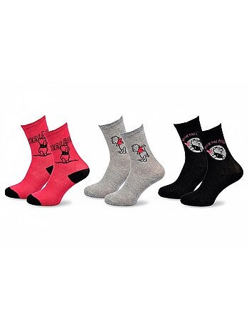 Disney – Chaussettes Femme Licence Winnie l’ourson Pack de 3 Paires