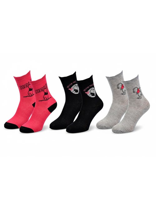 Disney – Chaussettes Femme Licence Winnie l’ourson Pack de 3 Paires - Kiabi