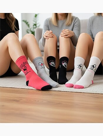 Disney – Chaussettes Femme Licence Winnie l’ourson Pack de 4 Paires