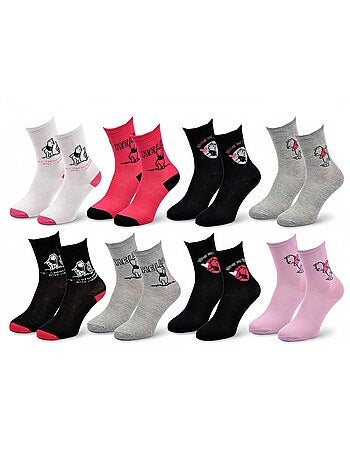 Disney – Chaussettes Femme Licence Winnie l’ourson Pack de 8 Paires