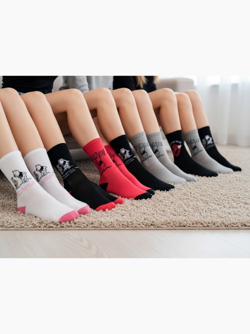 Disney – Chaussettes Femme Licence Winnie l’ourson Pack de 8 Paires - Kiabi