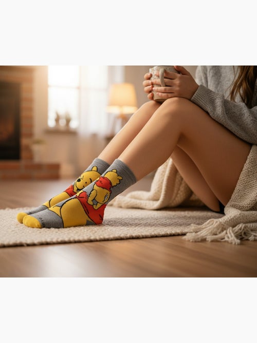 Disney – Chaussettes Femme Licence Winnie l’ourson Pack de 8 Paires - Kiabi