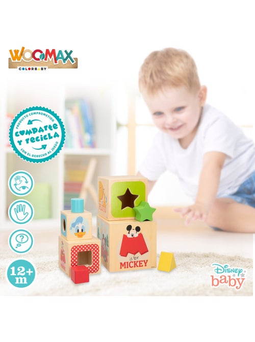 Disney Cubes en bois de forme WOOMAX - Kiabi