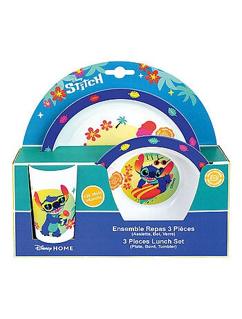 Disney Lilo Et Stitch Ensemble Repas En Plastique Réutilisable