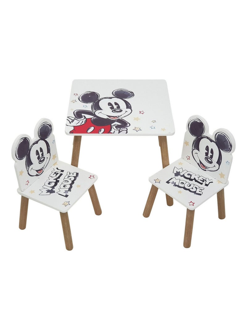 Disney Mickey Classic Ensemble table et 2 chaises Blanc - Kiabi