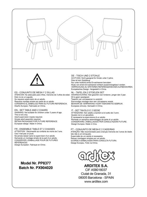 Disney Mickey Classic Ensemble table et 2 chaises - Kiabi