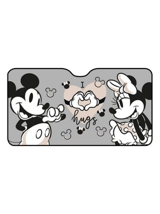 Disney Mickey Mouse Pare-soleil avant pour voiture 130x70cm avec des graphismes Mickey et Minnie