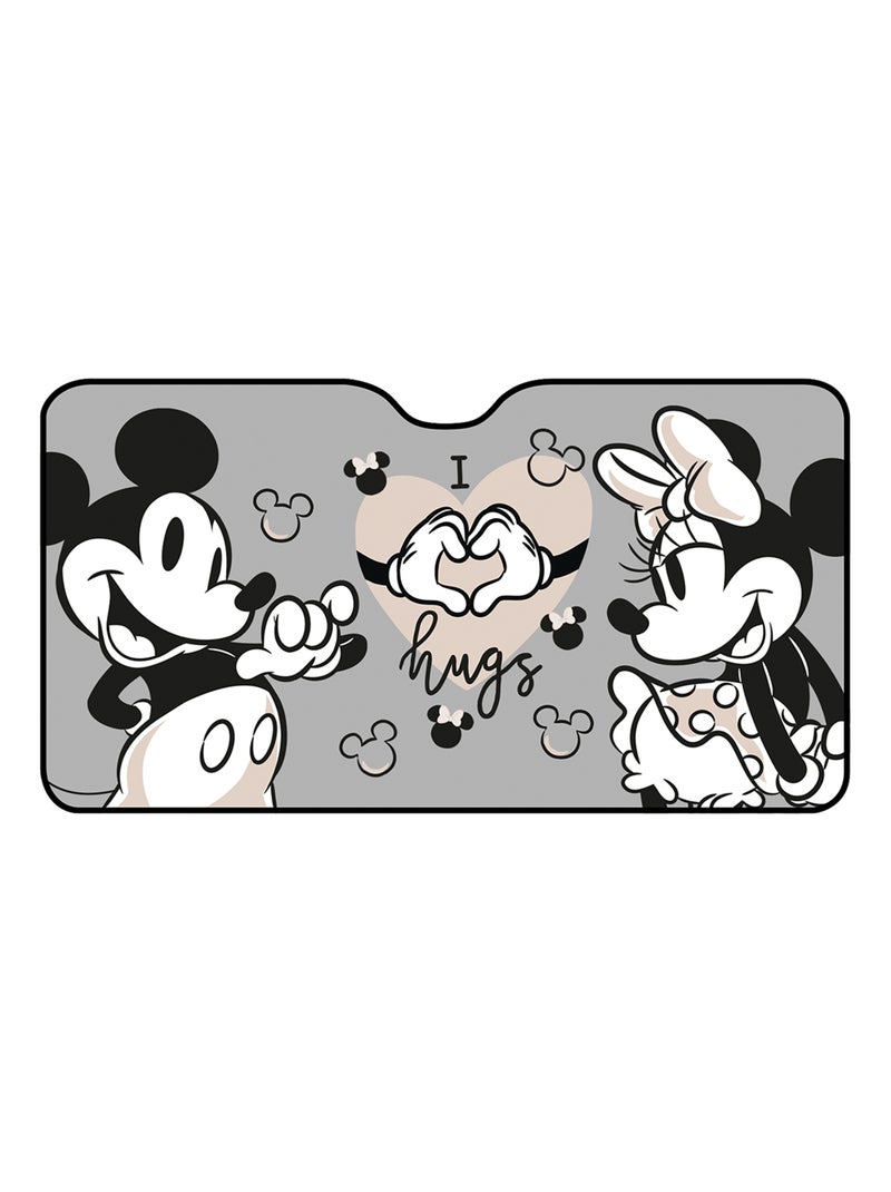 Disney Mickey Mouse Pare-soleil avant pour voiture 130x70cm avec des graphismes Mickey et Minnie Gris - Kiabi