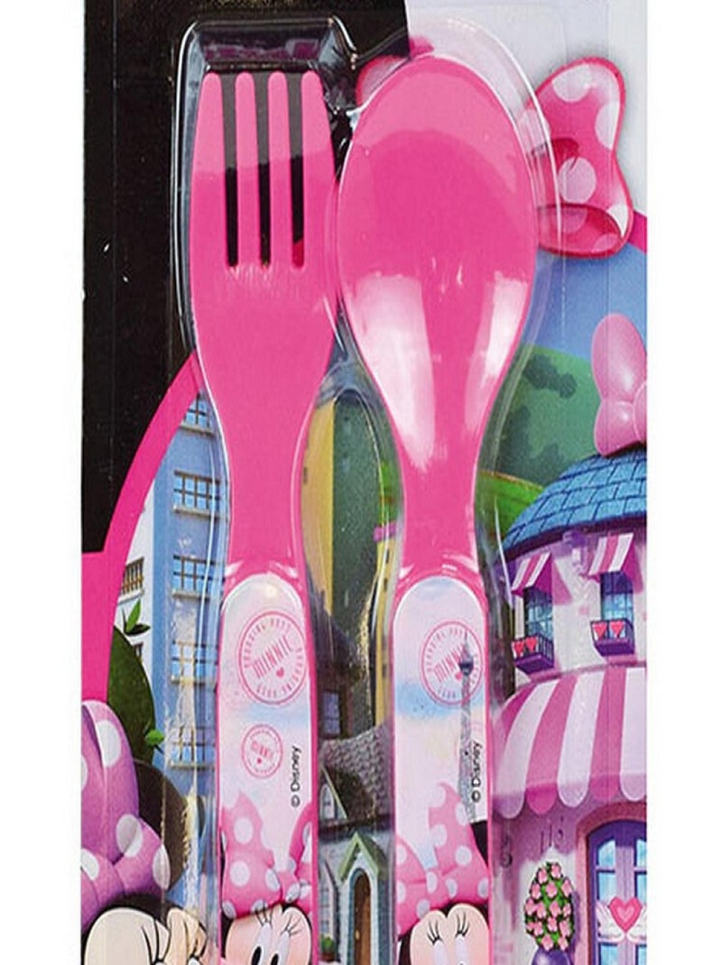 Disney Minnie Ensemble Couverts (Fourchette, Cuillere) Rose - Kiabi
